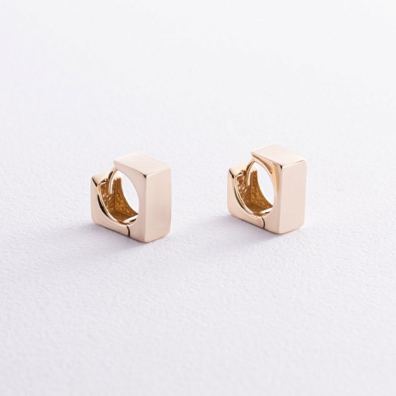 Серьги "Риск" в желтом золоте с06953