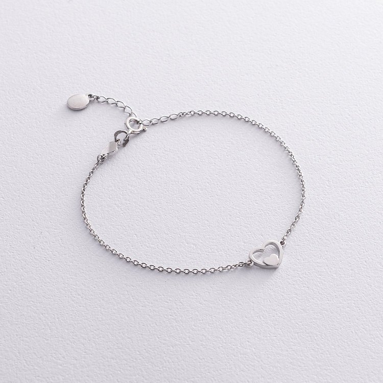 Серебряный браслет "Сердечко" 2093 от ювелирного магазина Оникс