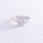 Срібний перстень з фіанітами 11964 от ювелирного магазина Оникс - 2