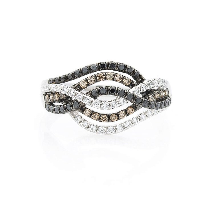 Золотое кольцо с бриллиантами к307А1 от ювелирного магазина Оникс - 2