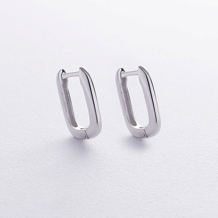 Сережки "Етель" у білому золоті с08733 від ювелірного магазину Онікс