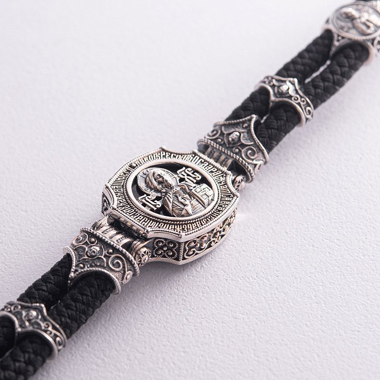 Серебряный браслет "Господь Вседержитель" (оникс) 427 от ювелирного магазина Оникс - 10