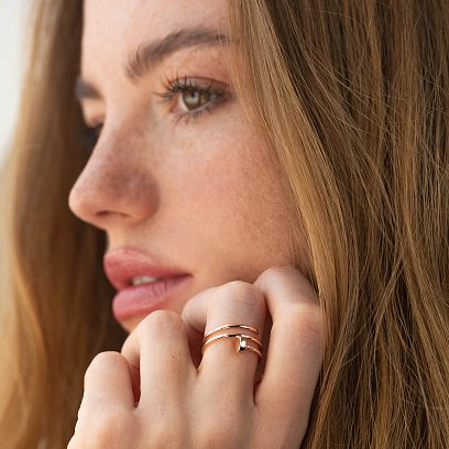 Золота каблучка "Цвях" к07605 №8