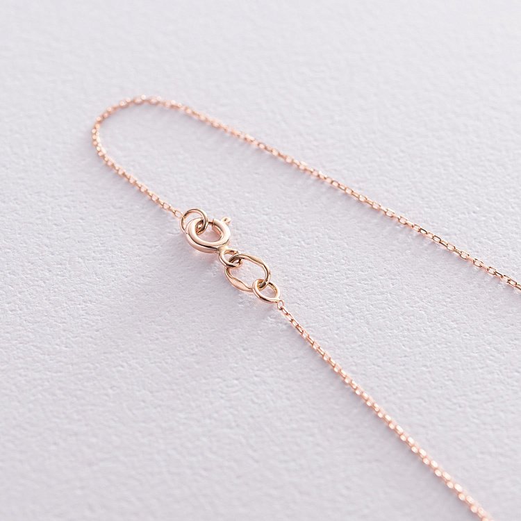 Золоте кольє із заручальною каблучкою і серцем (фіаніт) кол01863 від ювелірного магазину Онікс - 3