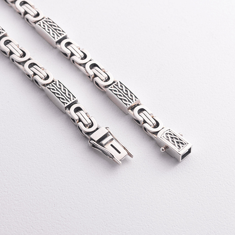 Мужская серебряная цепочка 1823 от ювелирного магазина Оникс - 4