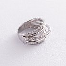 Серебряное кольцо с фианитами 112578 от ювелирного магазина Оникс - 2