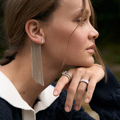 Серебряное кольцо "Patricia" 7228 №18