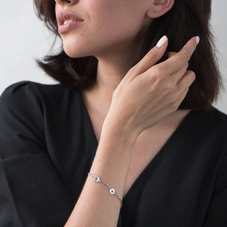 Срібний браслет 141387 від ювелірного магазину Онікс - 1