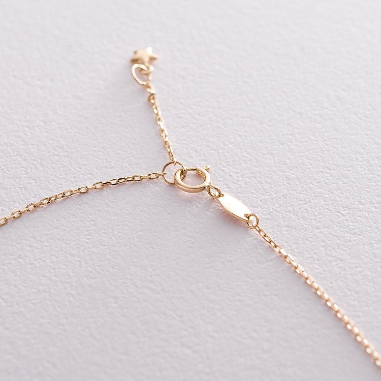 Золотий браслет на ногу "Зірки" б04215 від ювелірного магазину Онікс - 3