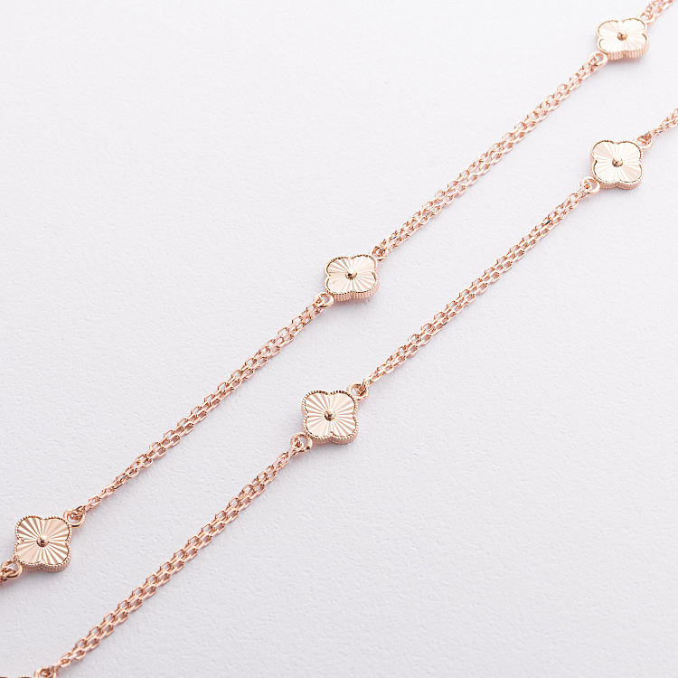 Золотое колье "Клевер" кол02660 от ювелирного магазина Оникс - 1