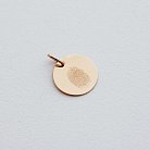 Кулон для гравировки в красном золоте "Отпечаток любви" (17 мм) п03611о от ювелирного магазина Оникс - 2