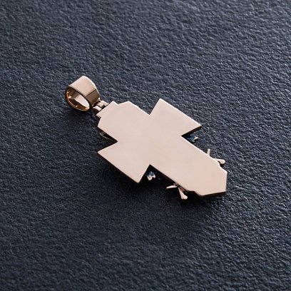 Золотий хрест "Український козак. Слава Україні. На звороті - Спаси і Збережи" п03884 №5