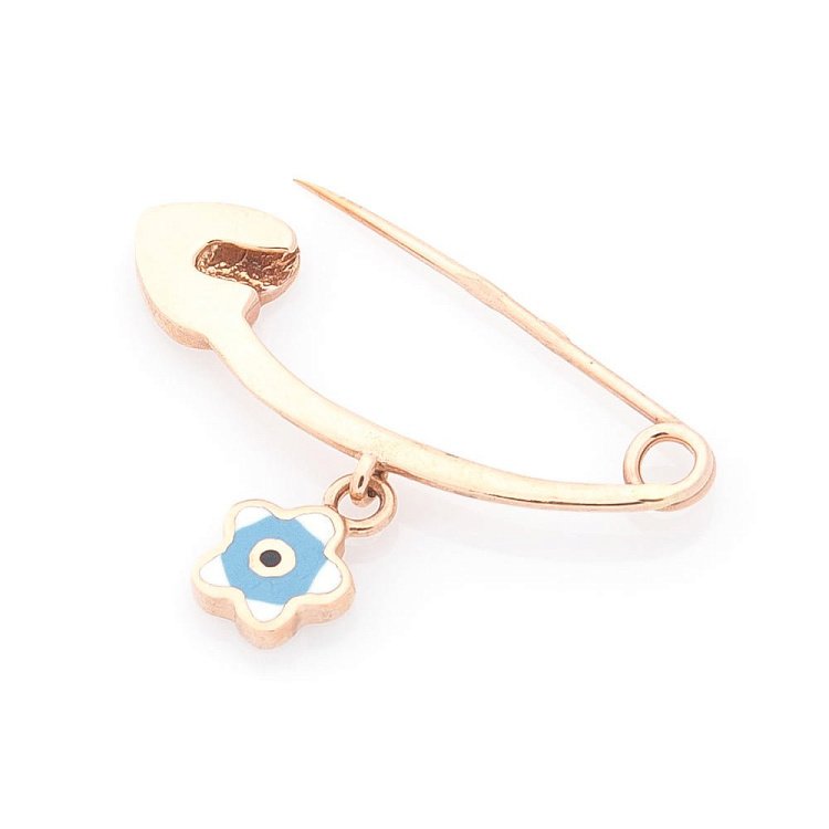 Золотая булавка "Цветочек" с эмалью зак00104ц от ювелирного магазина Оникс - 1