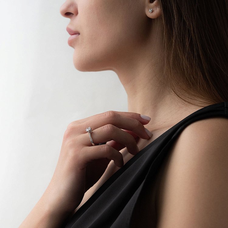 Золотое кольцо с бриллиантами кб0338ri от ювелирного магазина Оникс - 3