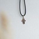 Православный крест "Распятие. Спаси и сохрани" (чернение) п01848 от ювелирного магазина Оникс - 5