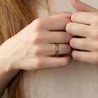Серебряное кольцо "Цветочки" с позолотой 112303 от ювелирного магазина Оникс - 1