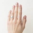 Перстень "Отче наш" з діамантом 112126 от ювелирного магазина Оникс - 7