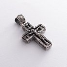 Мужской православный крест "Распятие" из эбенового дерева и серебра 1070 от ювелирного магазина Оникс - 5
