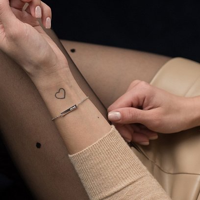 Срібний браслет "Твоя історія" з гравіюванням 2075л №5