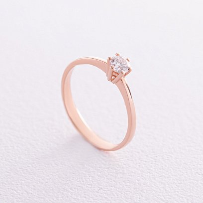 Помолвочное золотое кольцо с бриллиантом 27622421