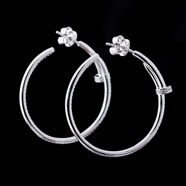 Срібні сережки "Цвяшки" з фіанітами 121749 від ювелірного магазину Онікс - 3