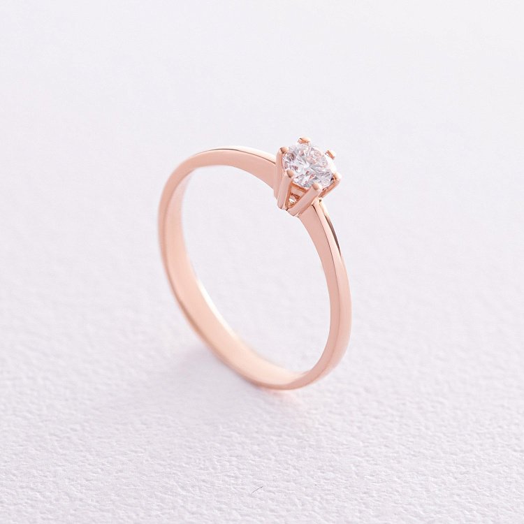 Помолвочное золотое кольцо с бриллиантом 27622421 от ювелирного магазина Оникс