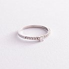 Помолвочное золотое кольцо с бриллиантами и сапфиром 101-10126/2б от ювелирного магазина Оникс