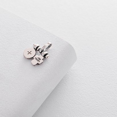 Срібна підвіска з Божою Матір'ю (чорніння) 132883 №5