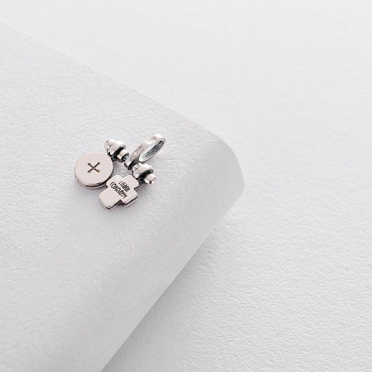 Срібна підвіска з Божою Матір'ю (чорніння) 132883 від ювелірного магазину Онікс - 4