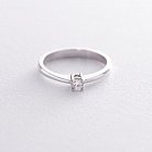 Помолвочное кольцо в белом золоте (бриллиант) кб0128arp от ювелирного магазина Оникс - 2