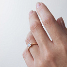 Помолвочное золотое кольцо с фианитом к08082 от ювелирного магазина Оникс - 1