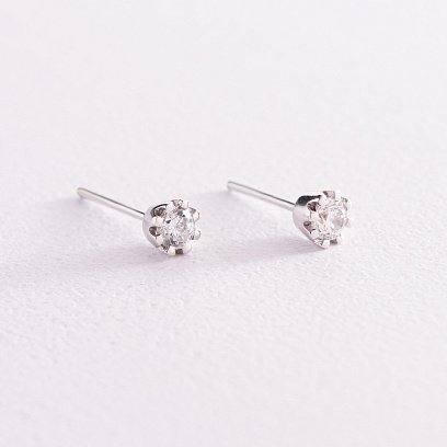 Золоті сережки - пусети (фіаніт) с05853