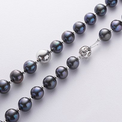 Бусы из жемчуга (золотая застежка с бриллиантами) бусб021ж №3