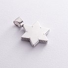 Кулон "Звезда Давида. Символ CHAI" в белом золоте (бриллианты) 1118бб от ювелирного магазина Оникс - 4