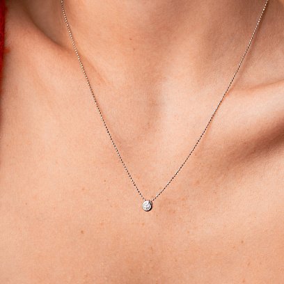 Золота підвіска з діамантом пб0180cha №4