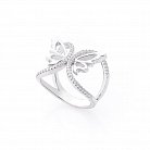 Срібний перстень з фіанітами "Метелик" 112038 от ювелирного магазина Оникс - 2
