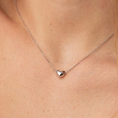 Золотое колье с сердечком кол01322 №4