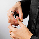 Каблучка "Charlie" у жовтому золоті к08380 от ювелирного магазина Оникс - 9