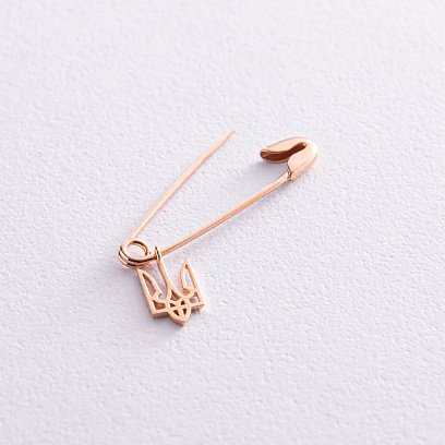 Золотая булавка "Герб Украины - Тризуб" зак00332 №3