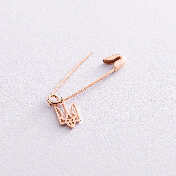 Золотая булавка "Герб Украины - Тризуб" зак00332 от ювелирного магазина Оникс - 2