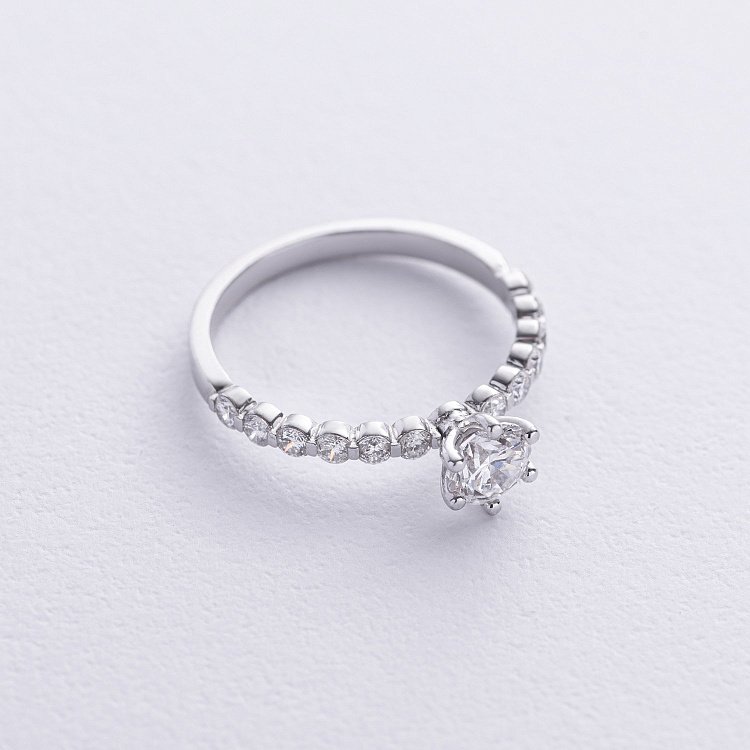 Помолвочное кольцо с бриллиантами (белое золото) 222091121 от ювелирного магазина Оникс - 2