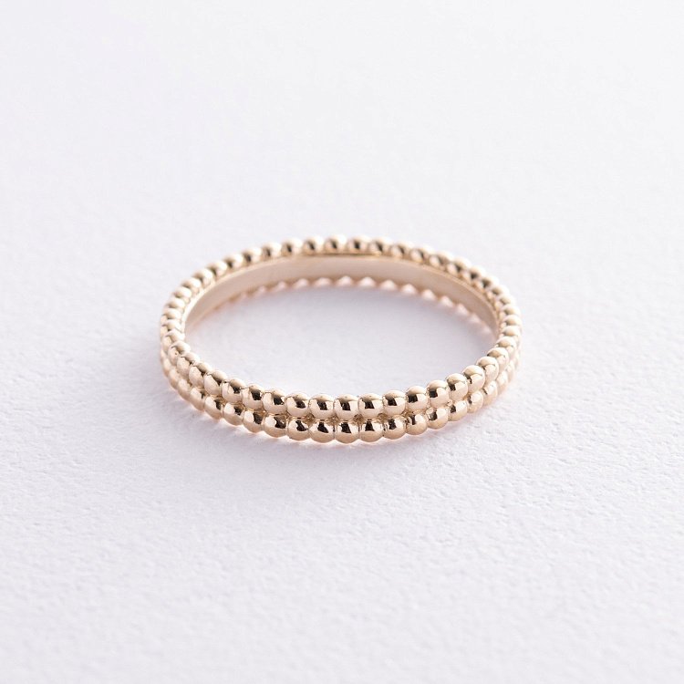 Кольцо "Шарики" в желтом золоте к07543 от ювелирного магазина Оникс - 2