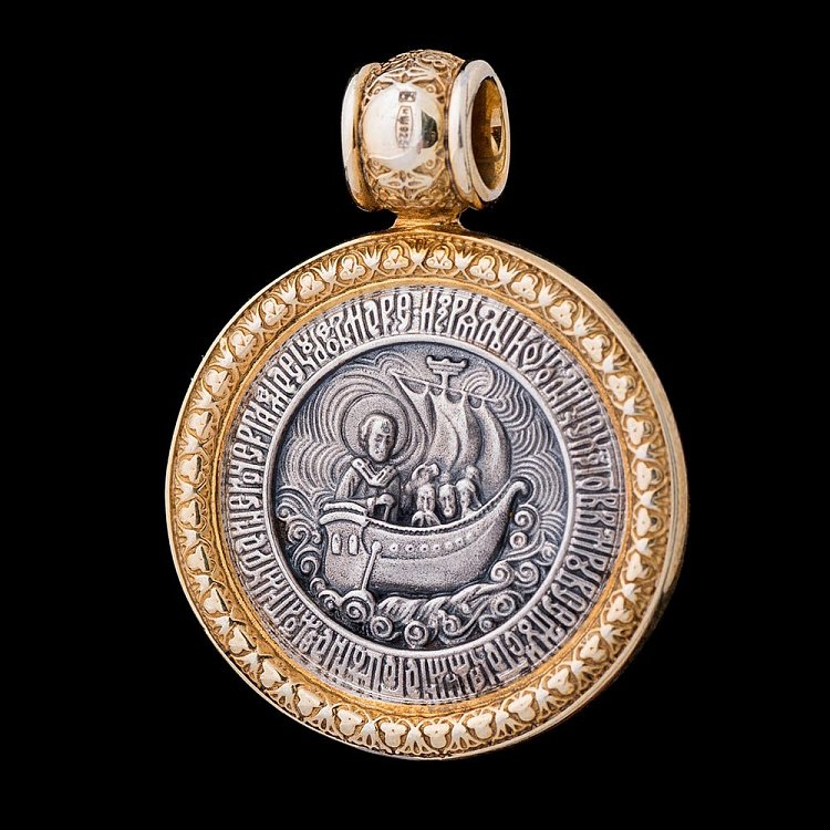 Срібна підвіска "Св. Миколай" 131665 від ювелірного магазину Онікс - 5