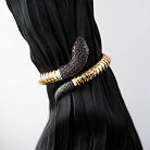 Жорсткий браслет "Змія" у жовтому золоті (фіаніти) б05722 от ювелирного магазина Оникс - 1