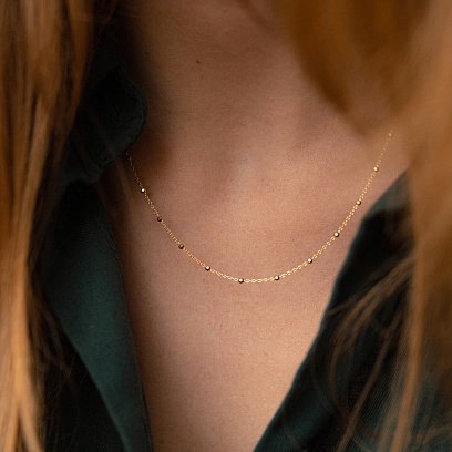 Колье "Утонченность" в желтом золоте кол02163 №2