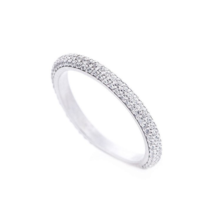 Золота каблучка з фіанітами к364 від ювелірного магазину Онікс