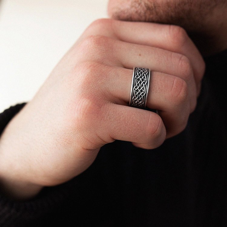 Серебряное кольцо "Кельтский узел" 112708 от ювелирного магазина Оникс - 3