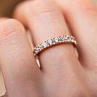 Кольцо с дорожкой камней в красном золоте (фианиты) к07388 от ювелирного магазина Оникс - 2
