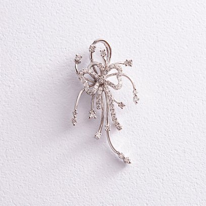 Золота підвіска "Бантик" з діамантами пкит310 №5