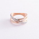 Золотое кольцо с фианитами к05898 от ювелирного магазина Оникс